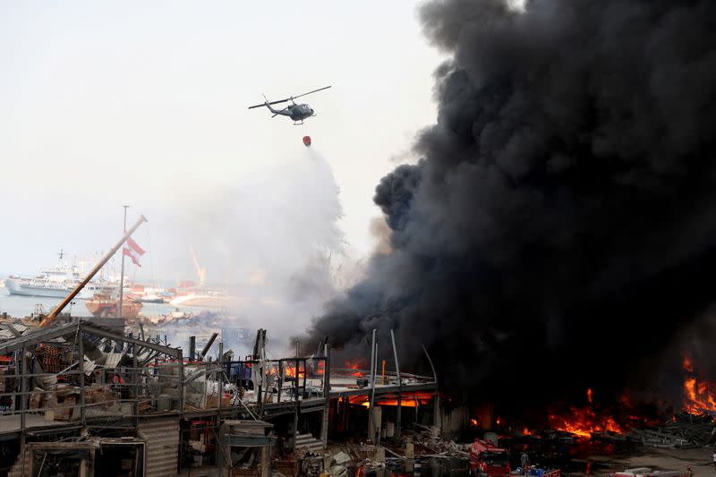 Fire breaks out at Beirut's port area