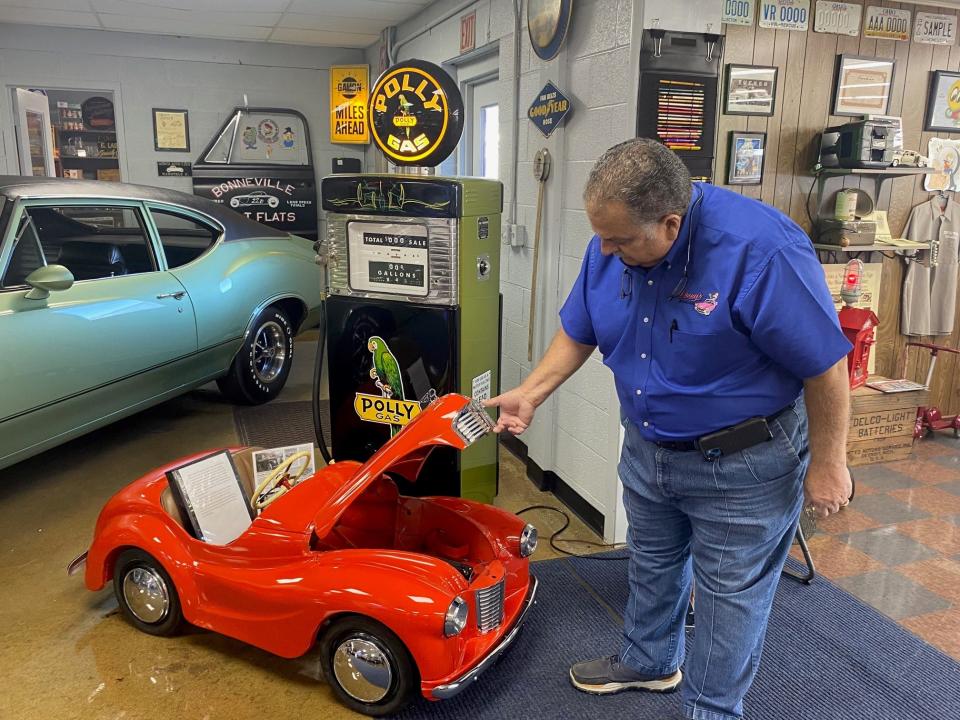 This pedal car was purchased by Mansfield businessman Johnny Matthes on Nov. 4 in Wooster at an estate sale of the late Dick Taylor, a longtime Mansfield contractor.