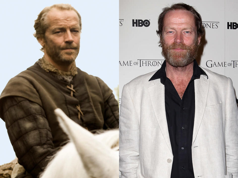 <b>Iain Glen (Ser Jorah Mormont)</b><br><br>Iain Glen also co-starred in "Downton Abbey," as the hateful newspaper tycoon Sir Richard Carlisle. And unlike the rest of the "Thrones" cast, Glen actually looks older out of character than as Daenerys's loyal companion, Ser Jorah Mormont. We blame his multi-colored beard.