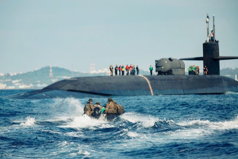 美國15日宣佈，將協助澳洲建造一支核動力潛艦艦隊，印尼對此表達憂慮。圖為美軍俄亥俄級彈道飛彈核子動力潛艇。(圖:美國國防部)