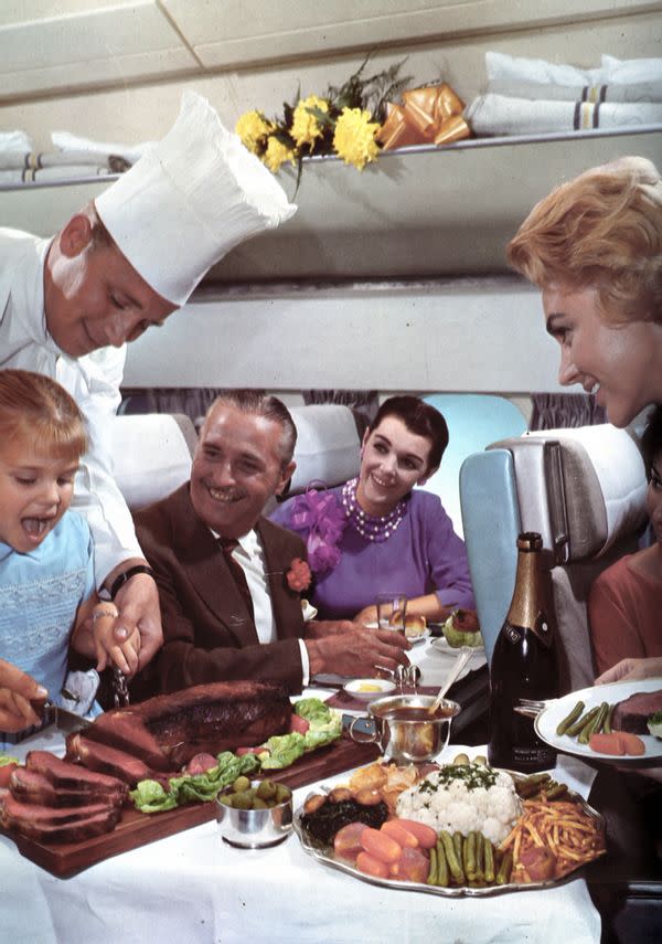 Scandinavian Airlines passengers were treated to luxury and high-class foods in past decades.