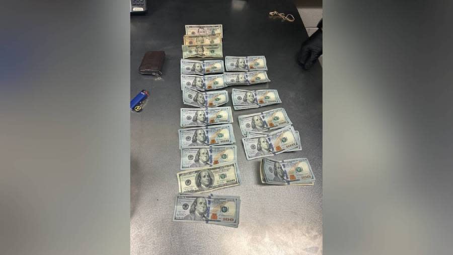 This photo shows cash seized by the Brusly Police Department