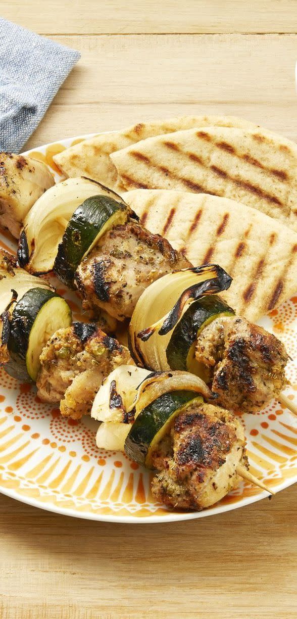 summer dinner recipes greek chicken kebabs