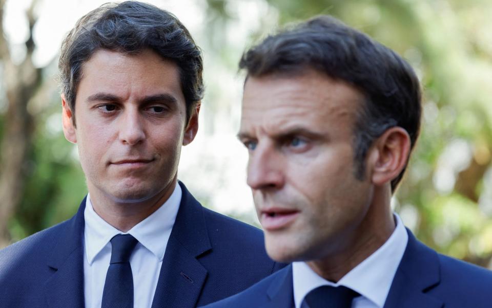 Gabriel Attal and Emmanuel Macron
