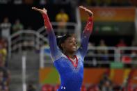 US gymnast Simone Biles, pictured at the 2016 Olympics, confirmed that she was among the victims of team doctor Larry Nassar