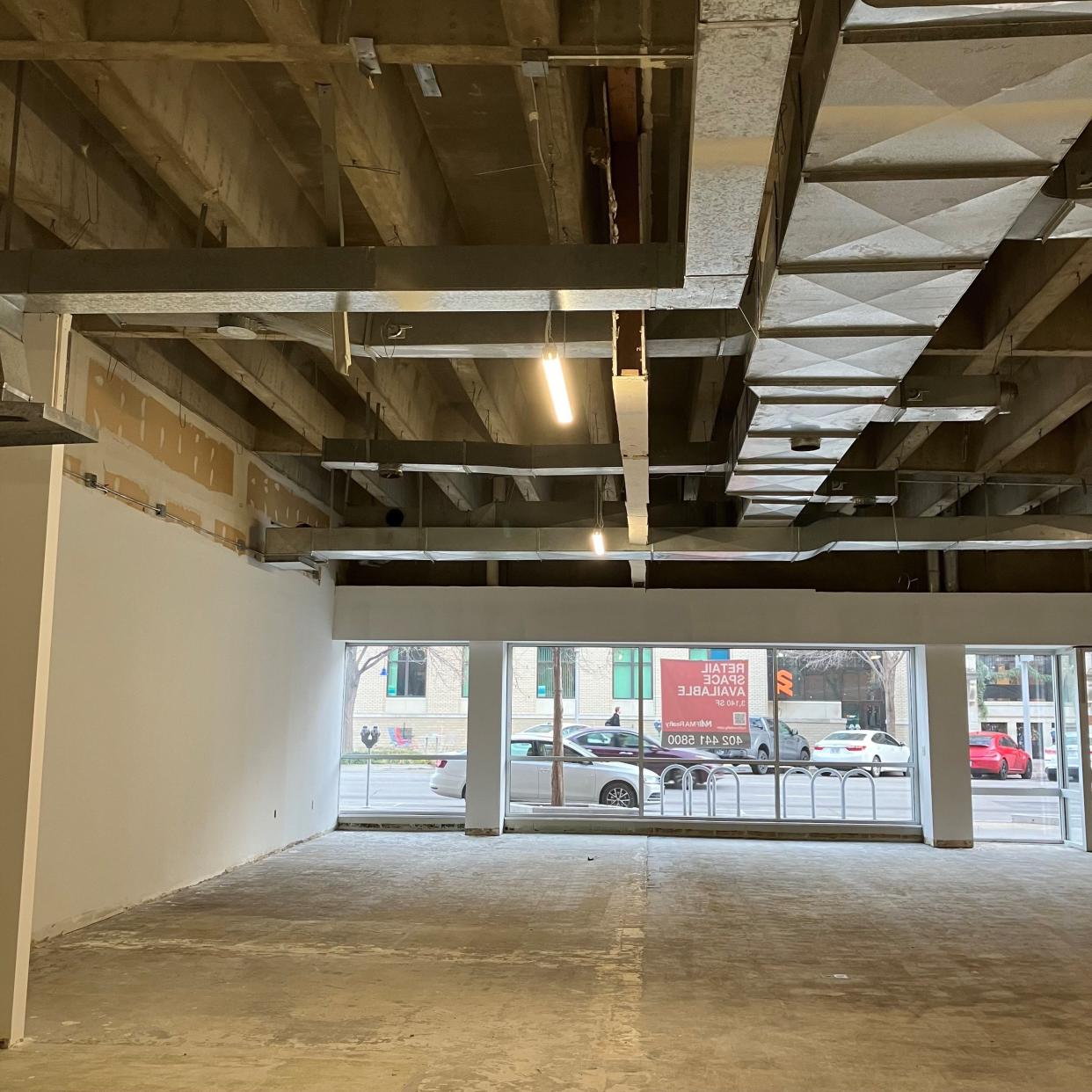 Inside the space where Raygun plans to open a store at 1219 P St. in Lincoln, Nebraska, in June.