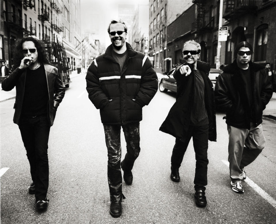 Metallica walking in the street in nYC