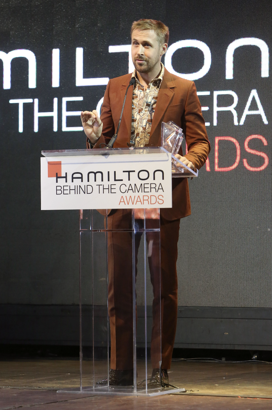 Ryan Gosling at the Hamilton Behind the Camera Awards