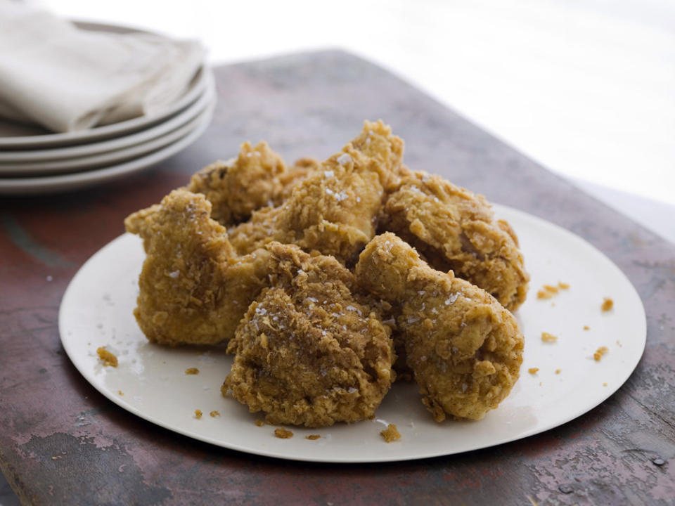 <strong>Get the <a href="http://www.huffingtonpost.com/2011/10/27/southern-fried-chicken_n_1055835.html" target="_blank">Southern Fried Chicken recipe</a></strong>