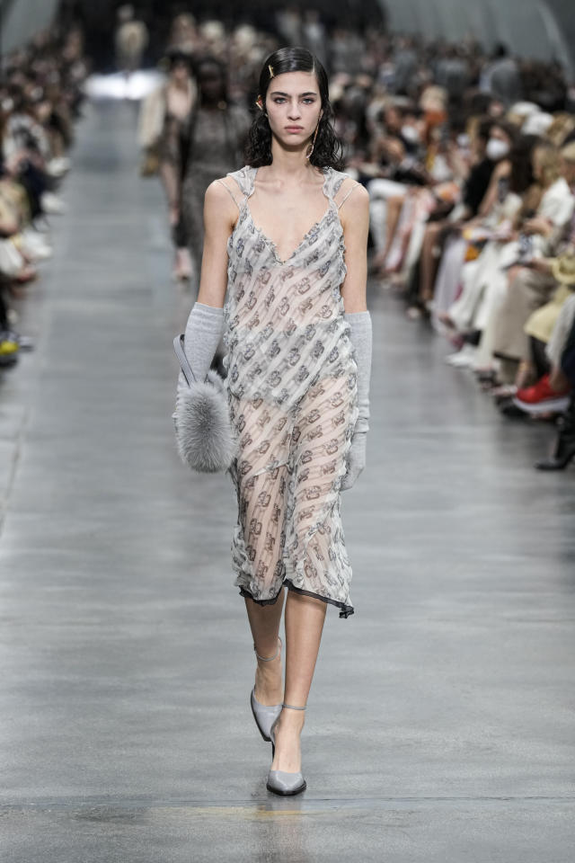 Milan, Italy, February 23, 2022, Designer Kim Jones walks on the runway at  the Fendi fashion show during Fall Winter 2022 Collections Fashion Show at  Milan Fashion Week in Milan, Italy on