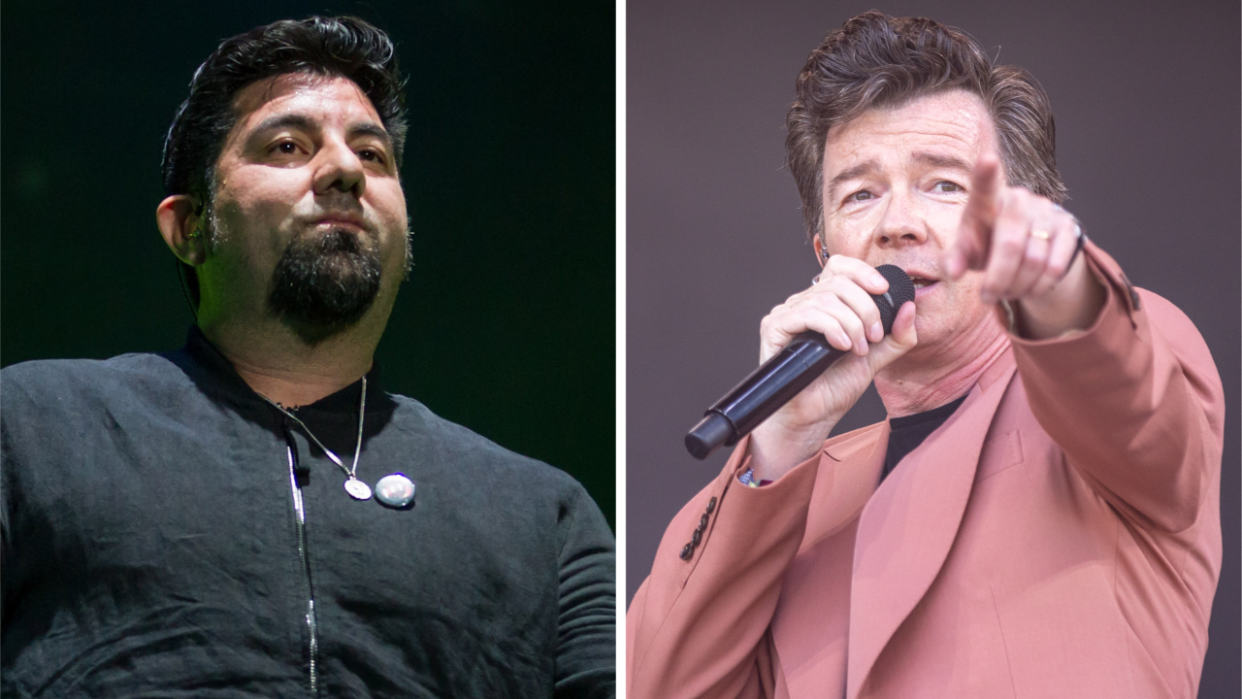  Deftones and Rick Astley performing live 