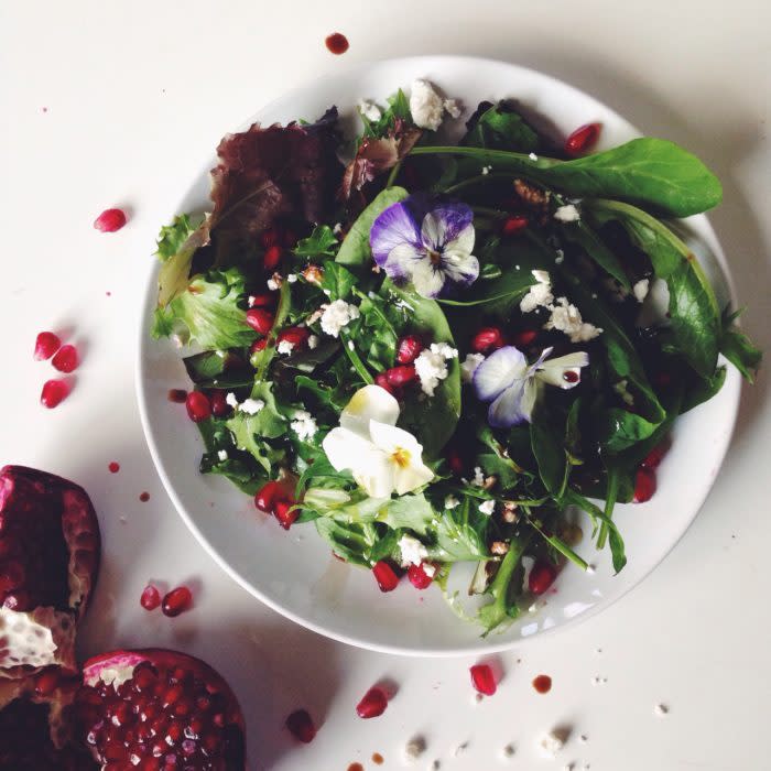 Winter Salad with Pomegranate, Feta, and Balsamic