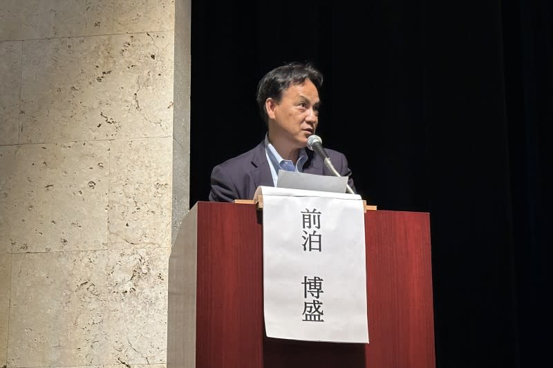 <cite>沖繩國際大學教授前泊博盛（圖）認為，石垣市長中山義隆稱「台灣是世界上承認的國家」，表示他對於歷史缺乏了解，發言過於輕率。（張鈞凱攝）</cite>