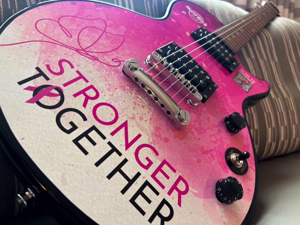 Each pink room will have a guitar for guests to jam out.