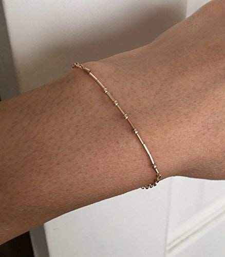 Morse Code Gold Fill Bracelet