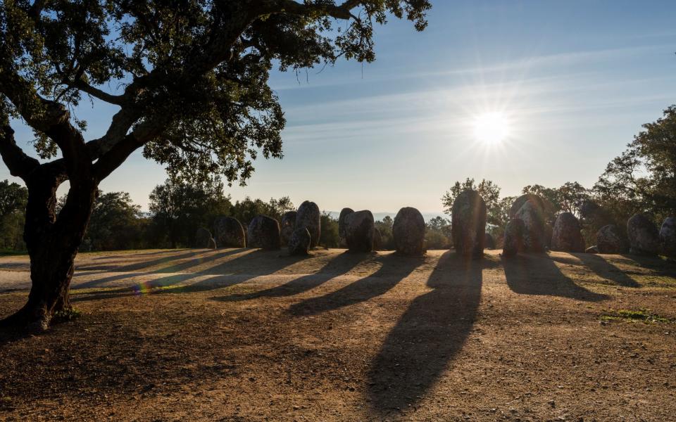 Almendres Cromlech Neolithic structures Iberian Peninsula evora travel - Getty