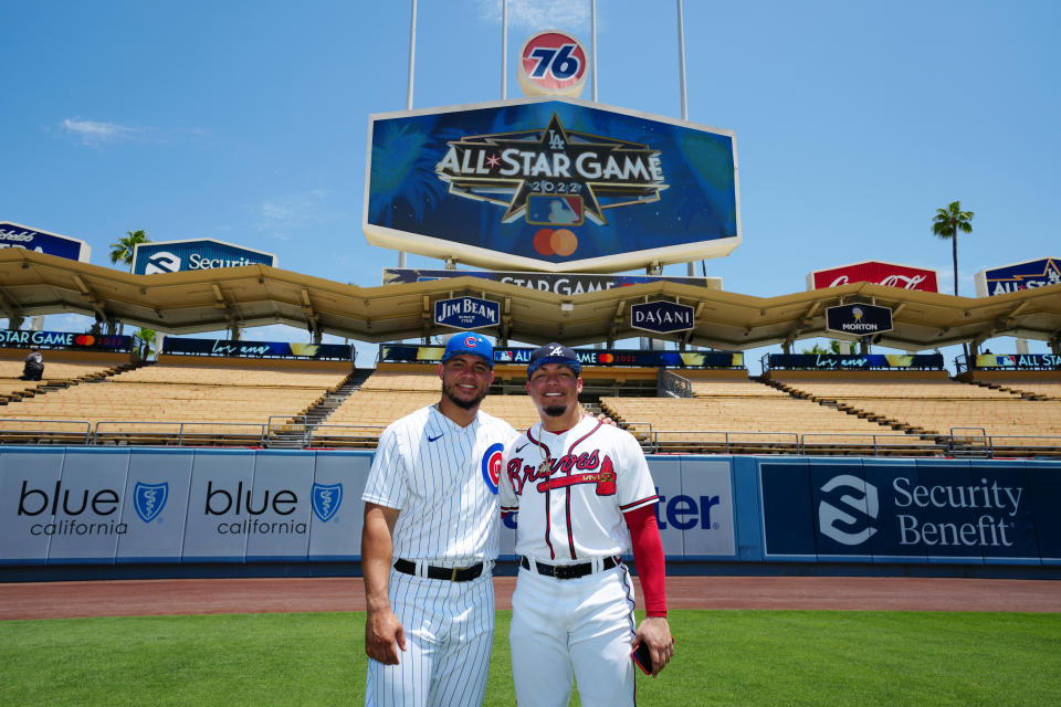 由左至右分別為哥哥Willson Contreras與弟弟William Contreras（現為密爾瓦基釀酒人）。（MLB Photo by Daniel Shirey/MLB Photos via Getty Images）