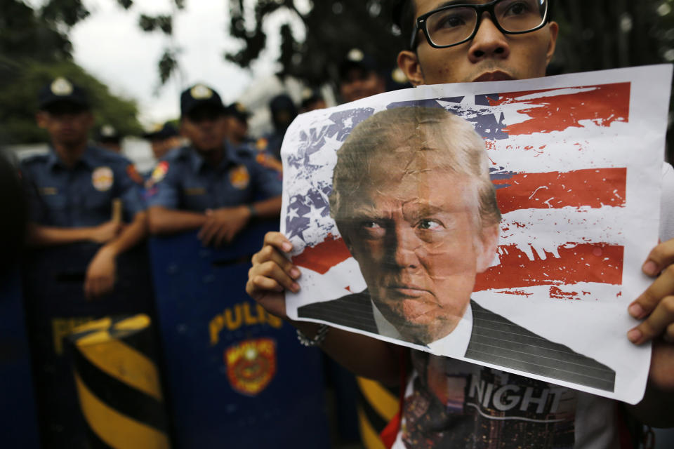 Protest against Donald Trump in Manila