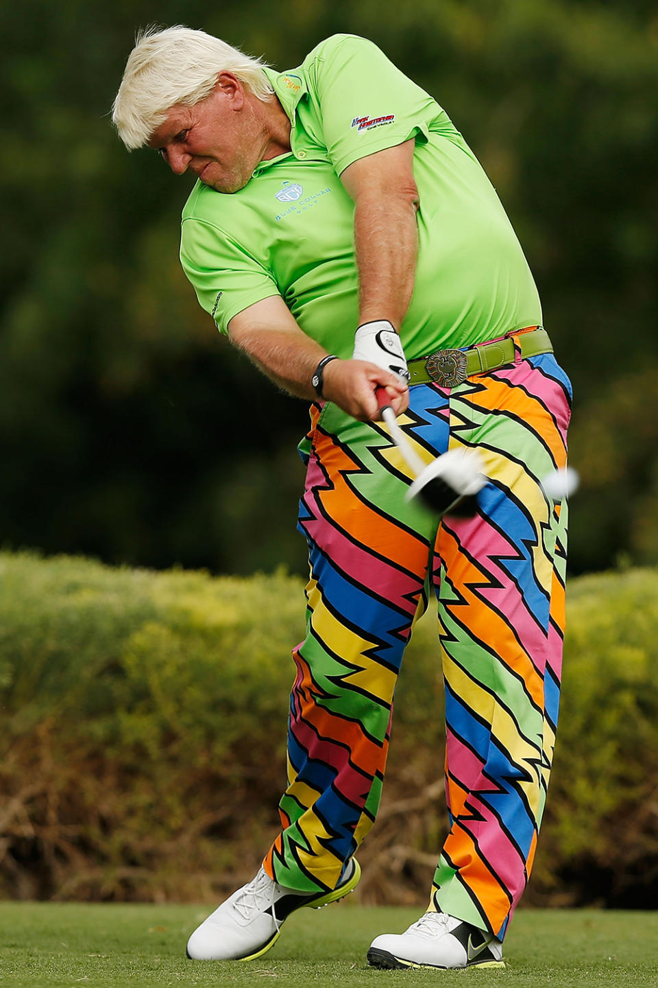 John Daly's rainbow bottoms at the 2012 Justin Timberlake Shriners Hospitals for Children Open