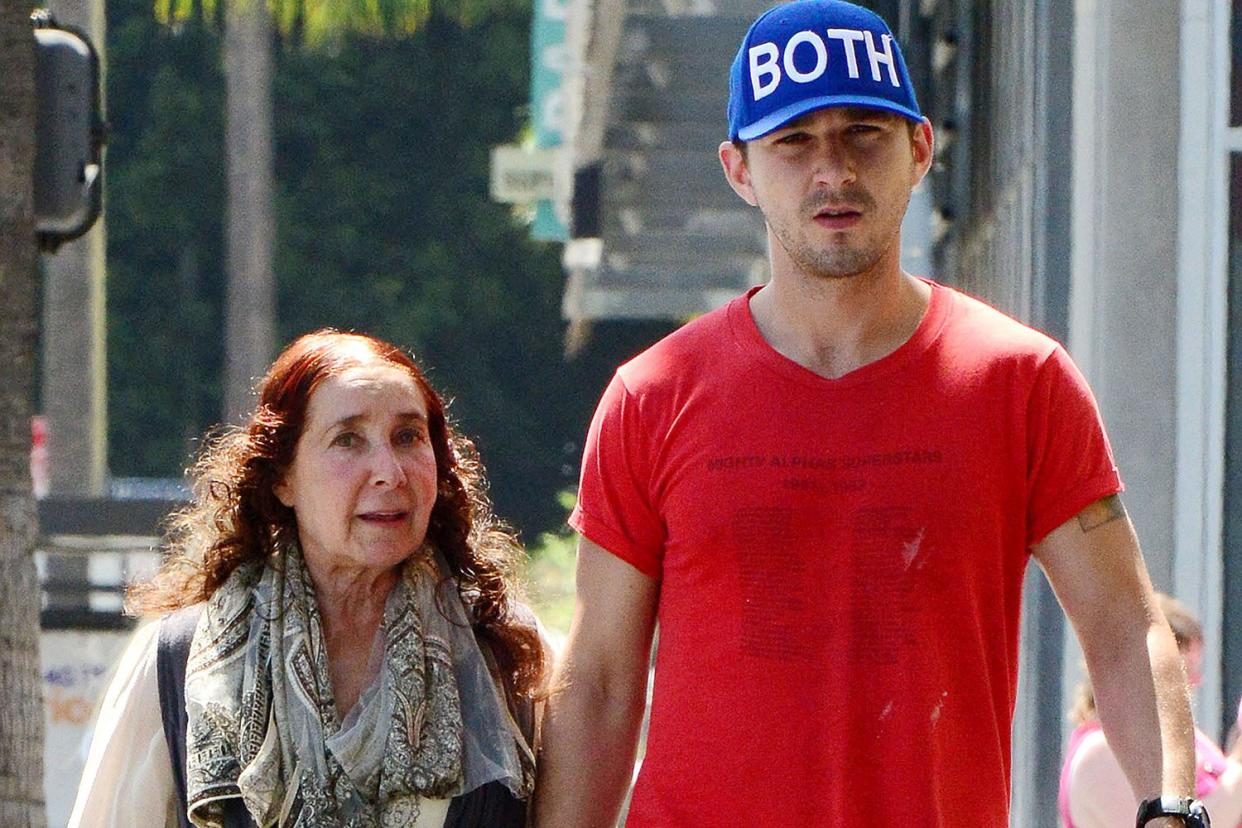 Mandatory Credit: Photo by Broadimage/Shutterstock (3786010a) Shia LaBeouf and Shayna Saide Shia LaBeouf and mother Shayna Saide out and about, Los Angeles, America - 01 Jun 2014