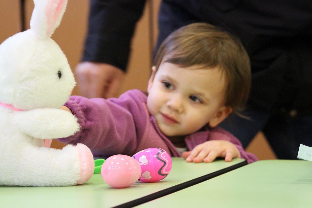 Kids ages 2-6 can search through the Petoskey District Library on Saturday, April 1 for an allergy-free Easter egg hunt.