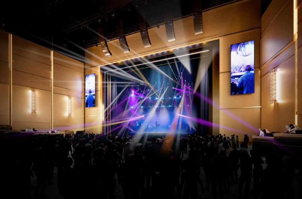 Rendering of the BleauLive theater at Las Vegas' Fontainebleau resort.