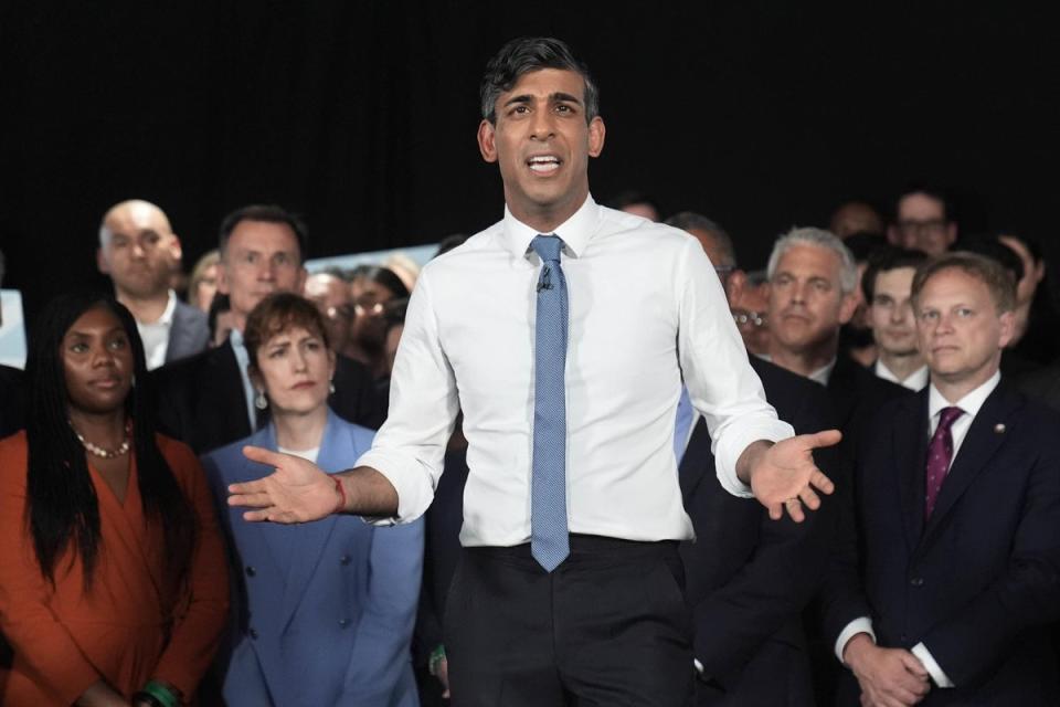 Prime Minister Rishi Sunak has promised to flights to Rwanda will take place if the Tories win the General Election (Stefan Rousseau/PA) (PA Wire)