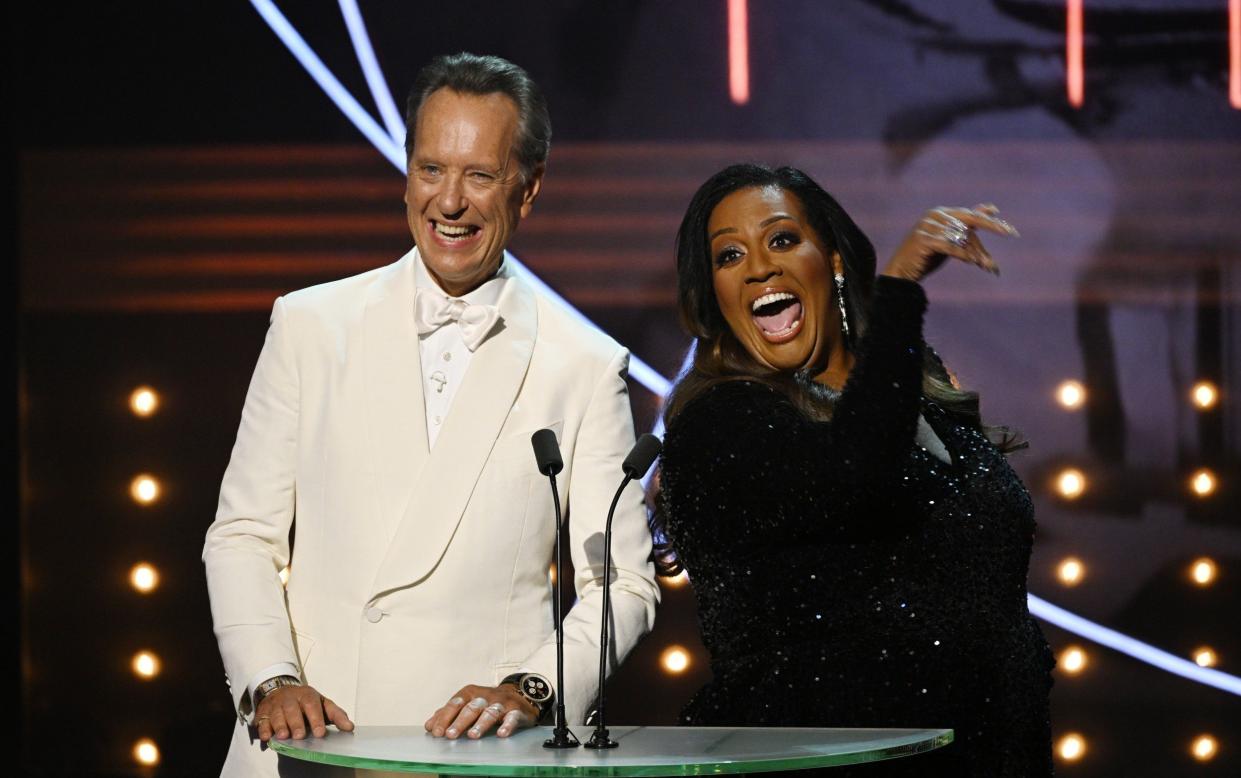 Disastrous double act: presenters Richard E Grant and Alison Hammond - Stuart Wilson/BAFTA/Getty