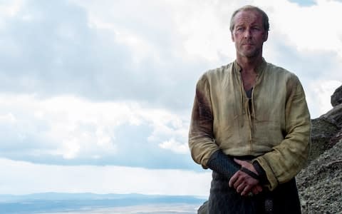 Iain Glen as Ser Jorah Mormont in season six of Game of Thrones - Credit: HBO