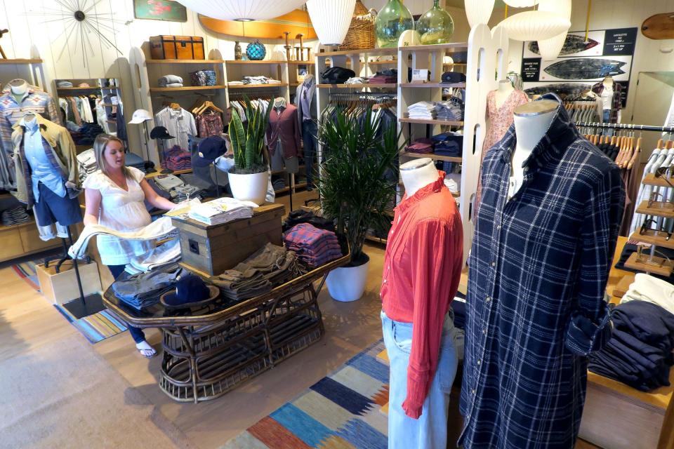 A view inside Faherty, a clothing brand with Jersey Shore roots, has opened at the Grove in Shrewsbury.  The shop's co-founder and CEO Alex Faherty lives in Spring Lake. 