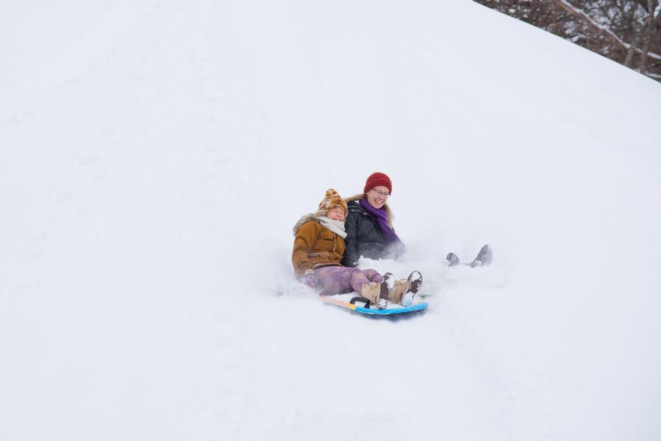 Kensington Metropark features beginner, intermediate and advanced sledding hills.