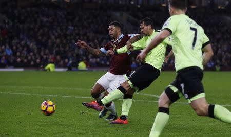 Football Soccer Britain - Burnley v AFC Bournemouth - Premier League - Turf Moor - 10/12/16 Bournemouth's Charlie Daniels scores their second goal Reuters / Phil Noble Livepic