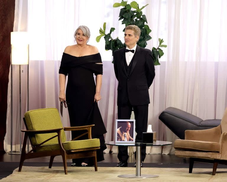 Lorraine Bracco y Michael Imperioli, en el breve homenaje a Los Soprano