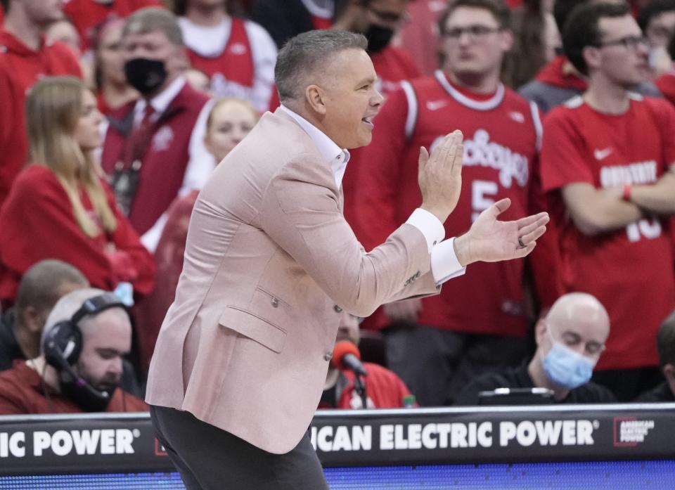 In five seasons at Ohio State, Chris Holtmann has a record of 107-56.