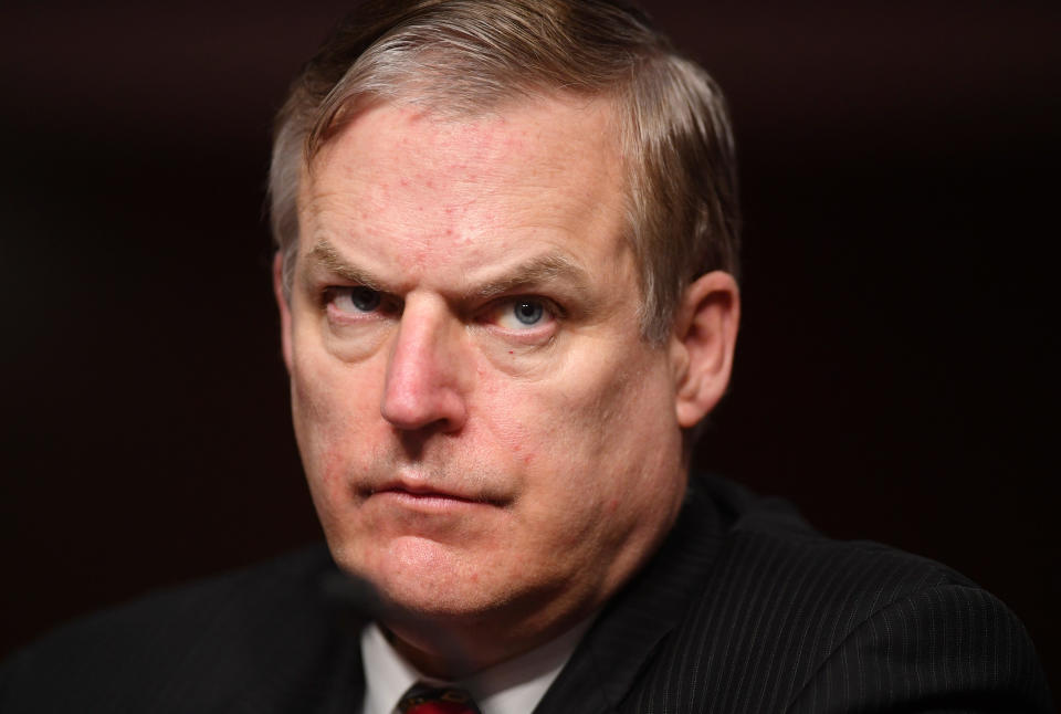 James Anderson, nominated for Deputy Under Secretary Of Defense For Policy, testifies during a Senate Armed Services hearing on Capitol Hill in Washington, DC, U.S. May 7, 2020. (Kevin Dietsch/Pool via Reuters)