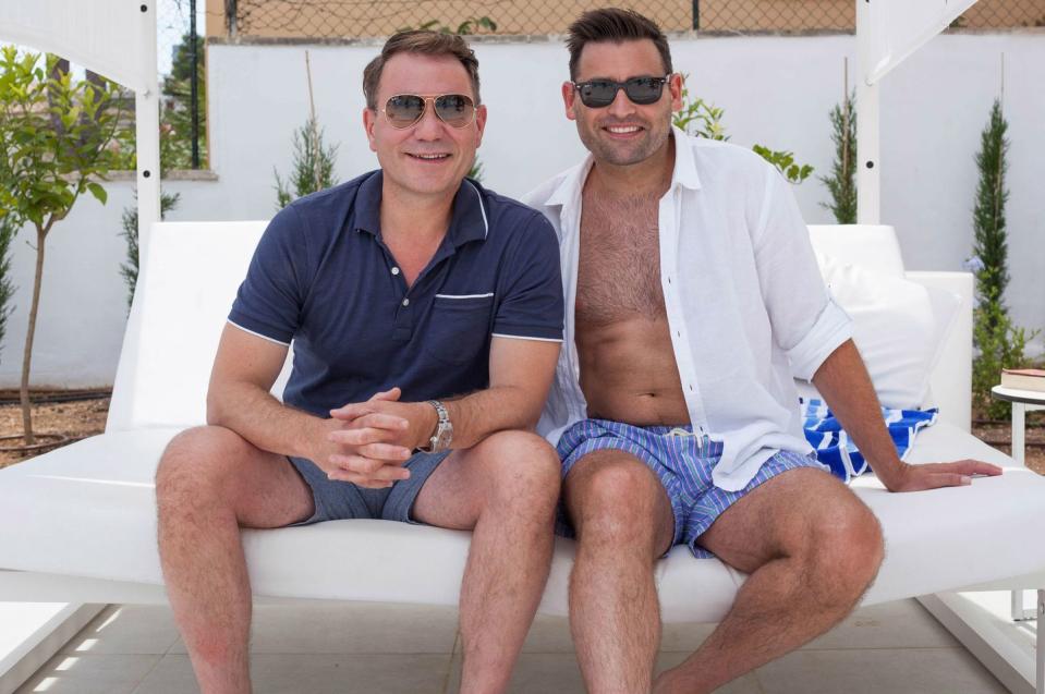 Behind the scenes with Richard Arnold and Stuart Manning (Russ) in Magaluf