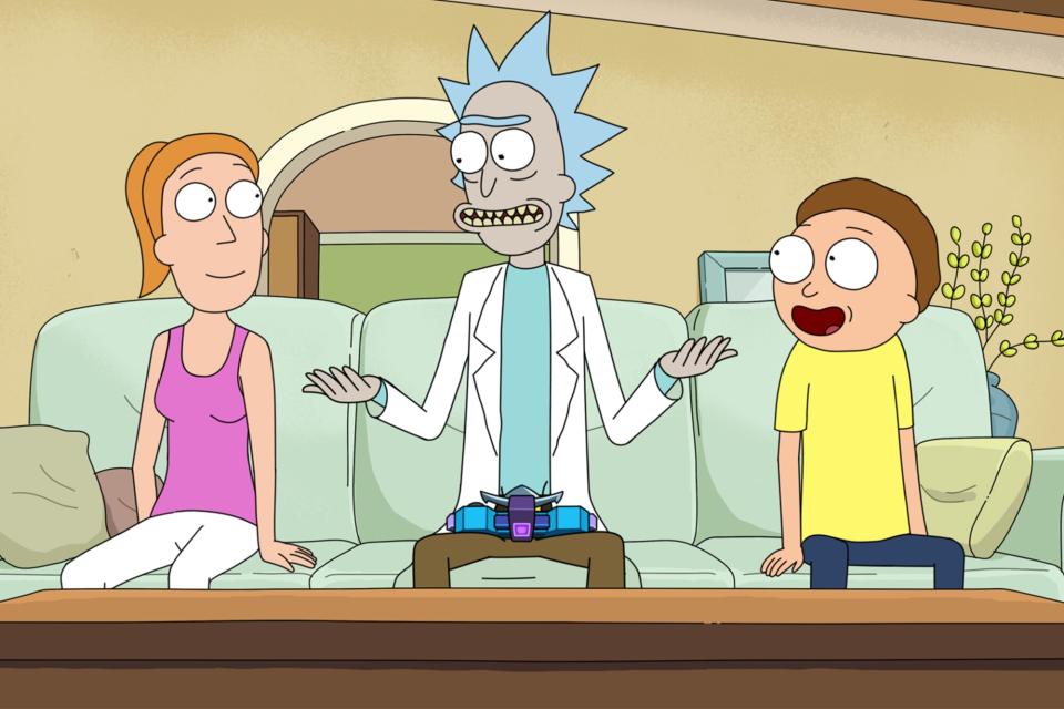 Summer (Spencer Grammer), Rick (Justin Roiland), and Morty (also Roiland) on season 6 of 'Rick and Morty'