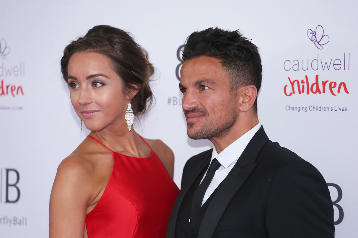 Peter Andre and Emily Andre, pictured. They have welcomed a daughter, but are struggling with baby names. (Getty Images)