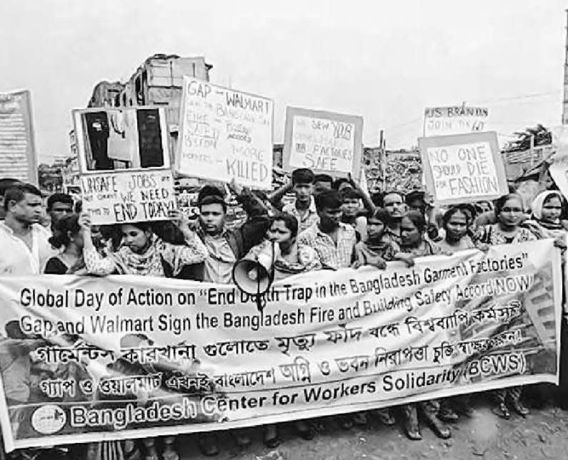 A protest staged by Rutgers students and unions was held in solidarity with action around the world, including the workers and community members affected by the Rana Plaza factory collapse in Bangladesh that killed 1,127 workers.