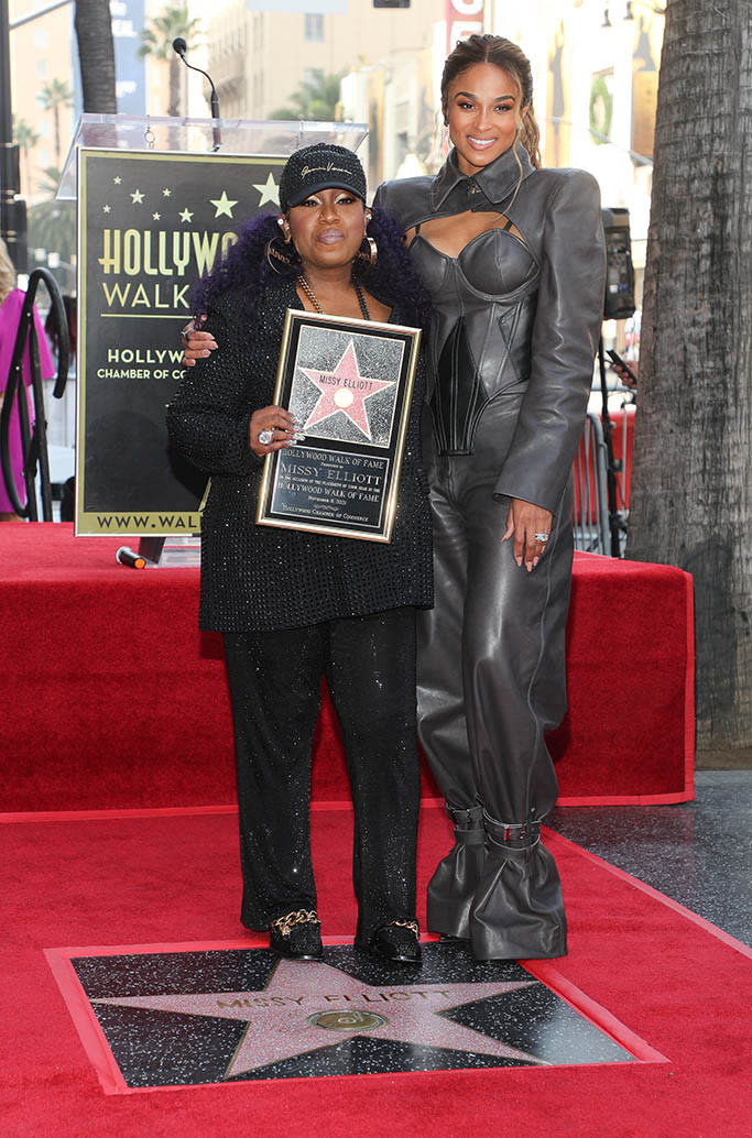 Ciara celebrates Missy Elliot at Hollywood Walk of Fame ceremony. - Credit: John Salangsang