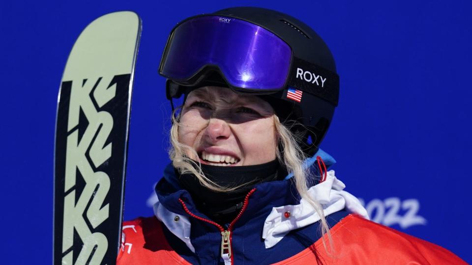 Maggie Voisin (USA) during the freestyle skiing-womens slopestyle qualification of the Beijing 2022 Olympic Winter Games