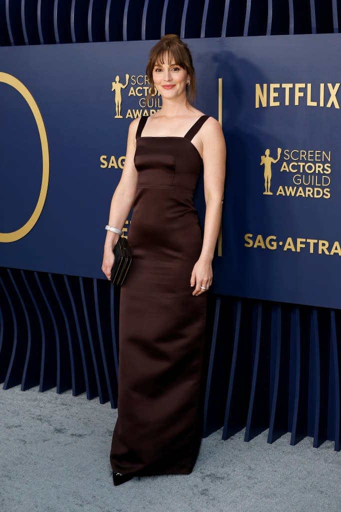 Leighton Meester attends the 30th Annual Screen Actors Guild Awards at Shrine Auditorium and Expo Hall on February 24, 2024 in Los Angeles, California.