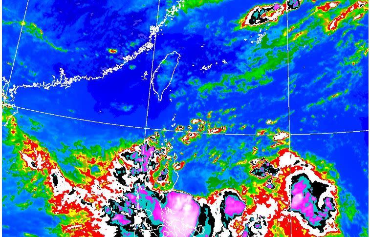 菲律賓東方近海的熱帶性低氣壓，於今日14時發展為輕度颱風。（圖／中央氣象局）