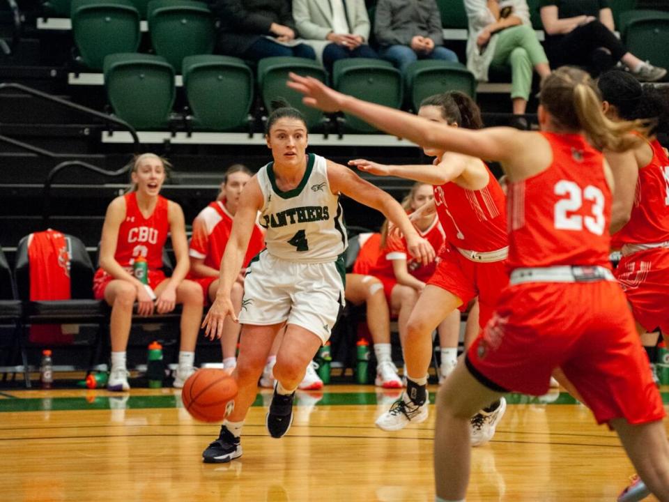 Jenna Mae Ellsworth is the all-time leading scorer in UPEI history.  (Janessa Hogan/UPEI - image credit)