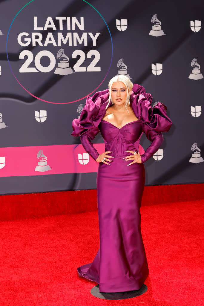 LAS VEGAS, NEVADA – NOVEMBER 17: Christina Aguilera attends the 23rd Annual Latin GRAMMY Awards at Michelob ULTRA Arena on November 17, 2022 in Las Vegas, Nevada. (Photo: Frazer Harrison/Getty Images)