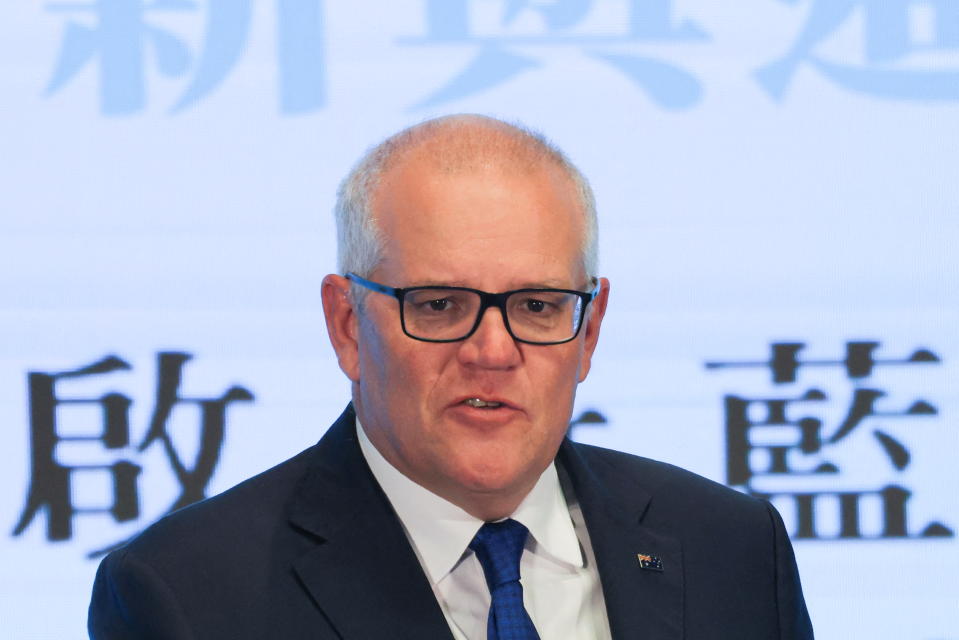 澳洲前保守派總理莫里森（Scott Morrison）在26日刊出的媒體採訪中透露，他任職總理期間曾服用「緩解」焦慮的藥物。（路透社資料照）