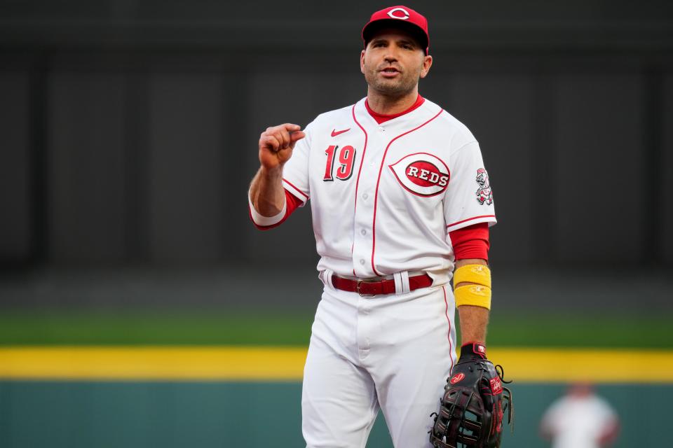 Joey Votto, a free-agent, appeared to be in Cincinnati in a recent social media post.