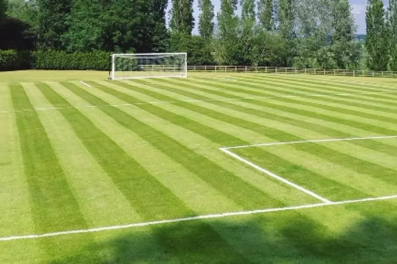 Mark Wright has a football pitch in his garden