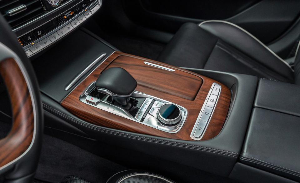 <p>Materials and overall quality are generally satisfactory for a $60K luxury sedan, although some of the switchgear and trim pieces are a step below what you'd find in a Genesis, let alone a Mercedes-Benz.</p>