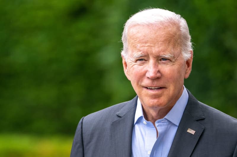 US President Joe Biden attends the 48th G7 Summit. During a speech in San Francisco on 21 February, Biden referred to the Russian president Vladimir Putin as a "crazy SOB," according to members of the press travelling with him - the abbreviation "SOB" stands for "son of a bitch." Peter Kneffel/dpa